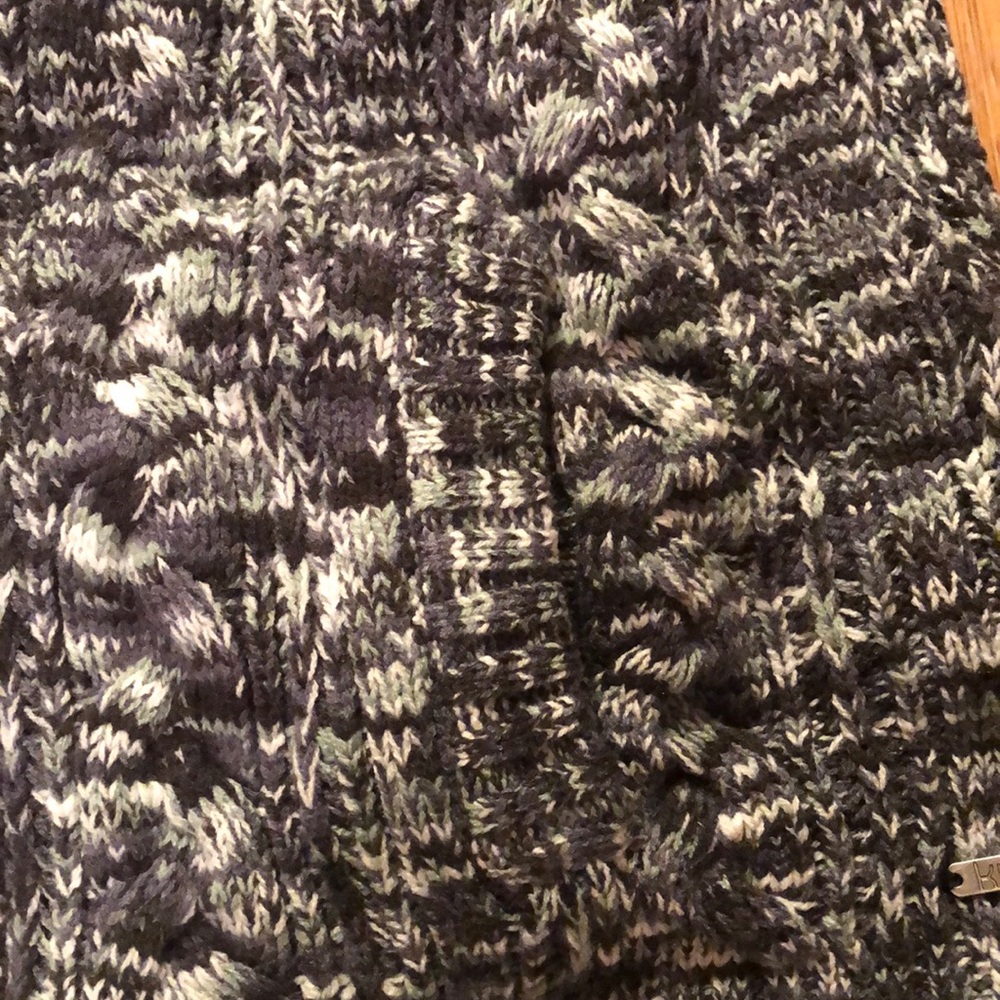 Black, Gray and White Hooded Cardigan - Picture 4 of 6